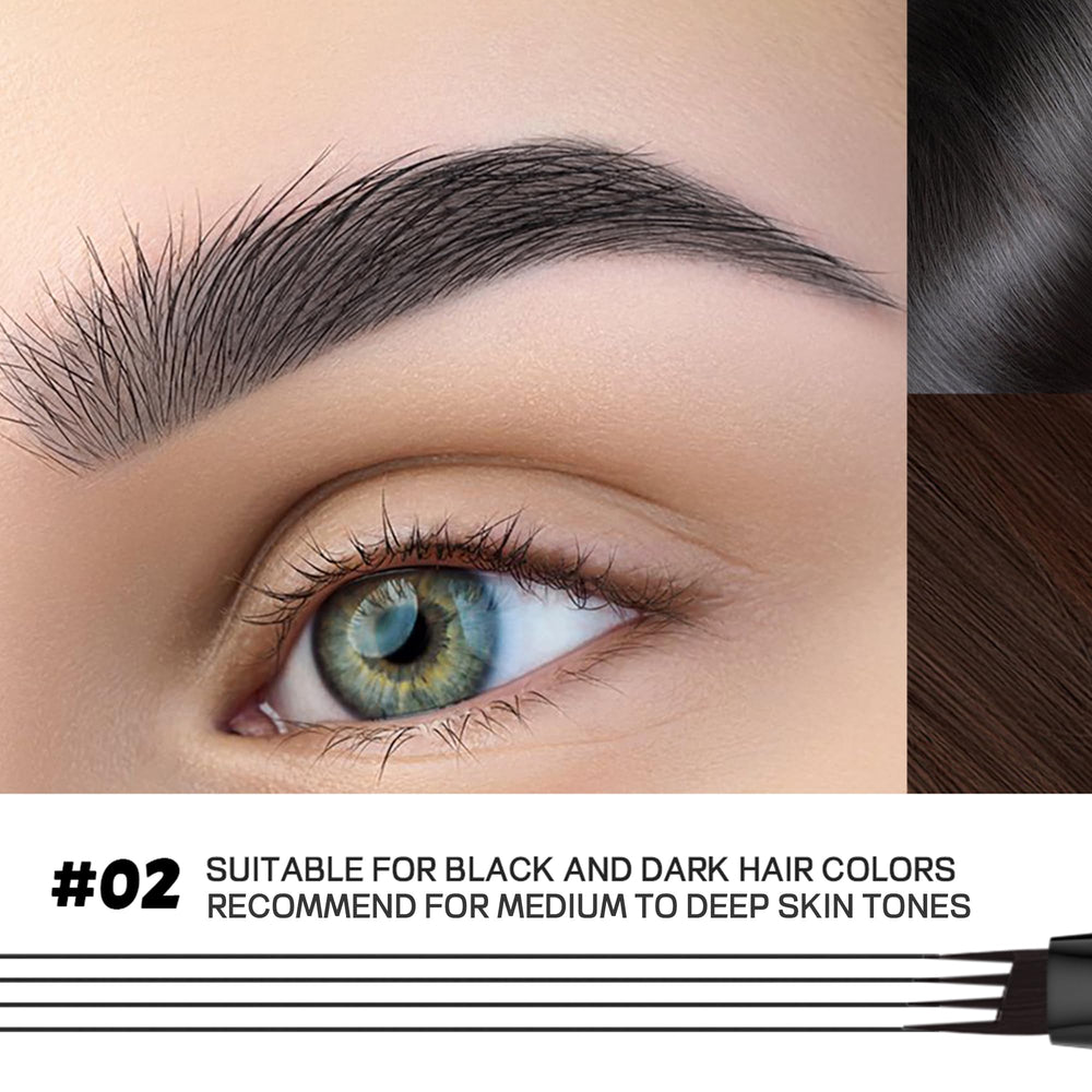 Espoce before and after brows showing improved definition and texture