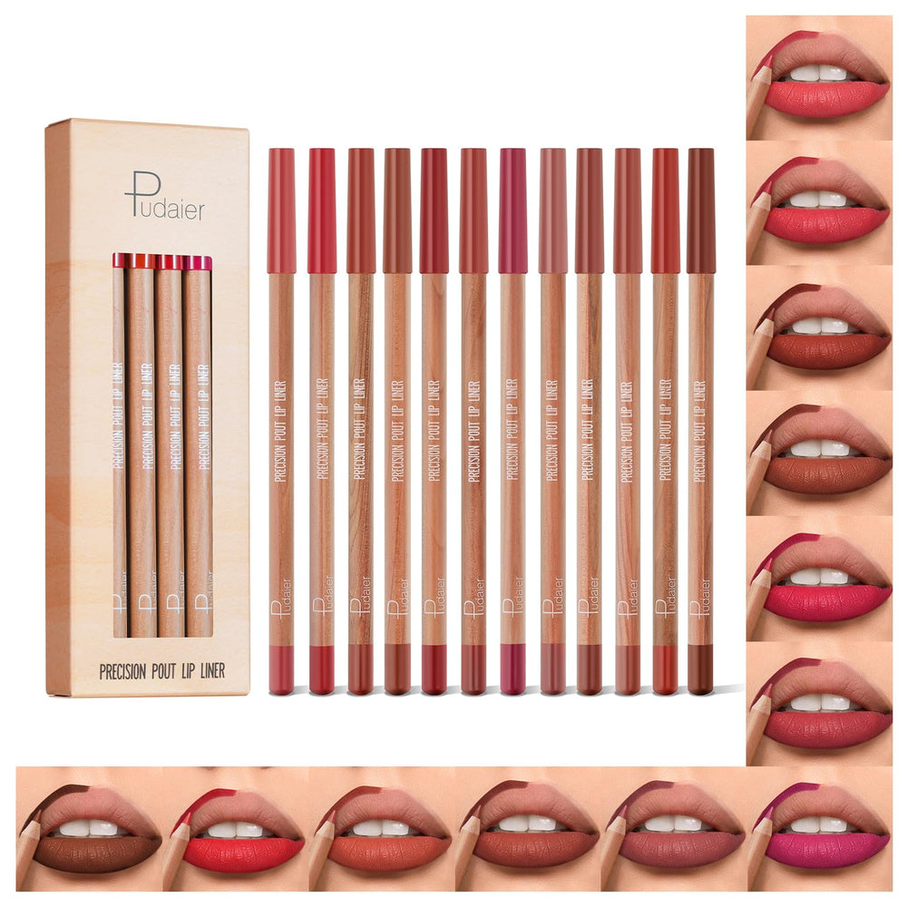 Espoce front packaging showing 12 lip liners, clear color assortment benefit