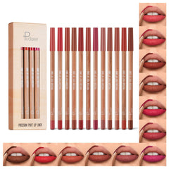 Espoce front packaging showing 12 lip liners, clear color assortment benefit