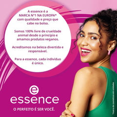 Essence Cosmetics drops applied to a painted nail, speeding surface drying benefit