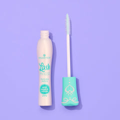 Essence Cosmetics mascara applied on lashes showing dramatic volume and curl benefit