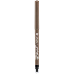 Essence Superlast pencil tip and silicone spoolie close-up for precise shaping