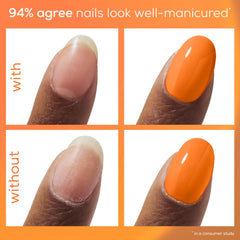 essie application on fingernail demonstrating quick softening for faster prep