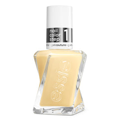 essie front bottle showing soft yellow shade and glossy finish benefit