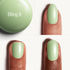 essie Bling It brush close-up highlighting swirl-stem for precise, even coverage