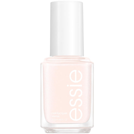 essie front bottle view showing off-white shade and glossy finish benefit