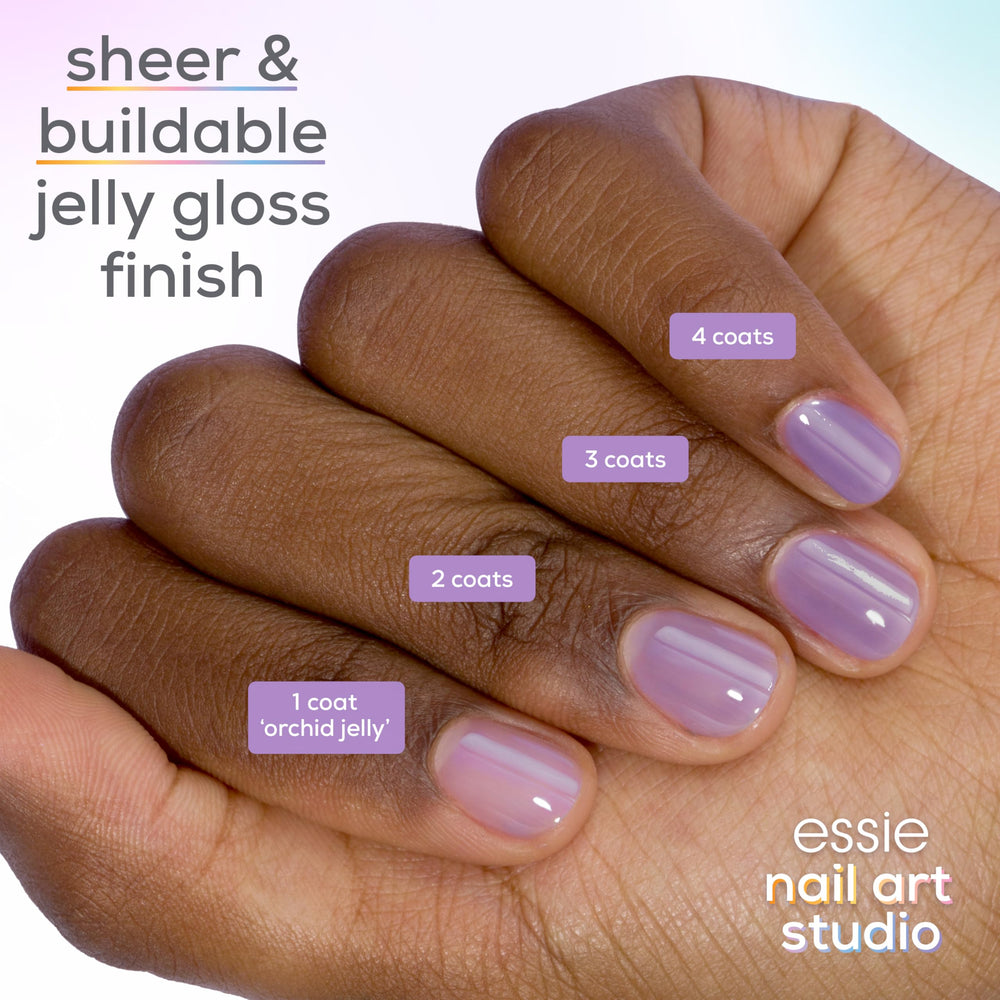 essie close-up of polish texture highlighting translucent jelly consistency for layering