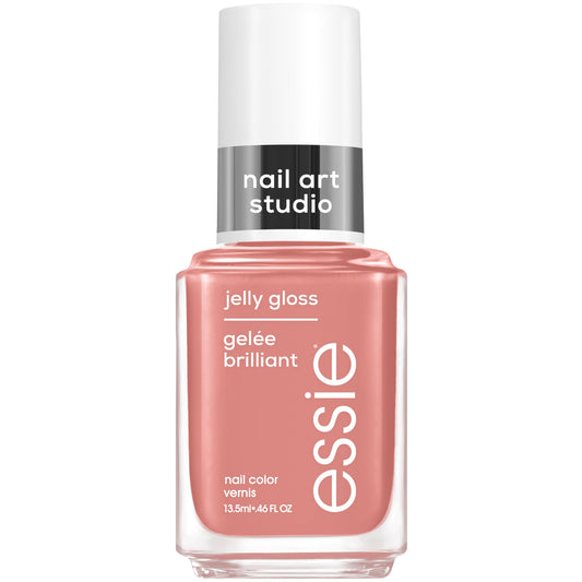 essie bottle front view showing rosy neutral shade and sleek packaging for easy recognition