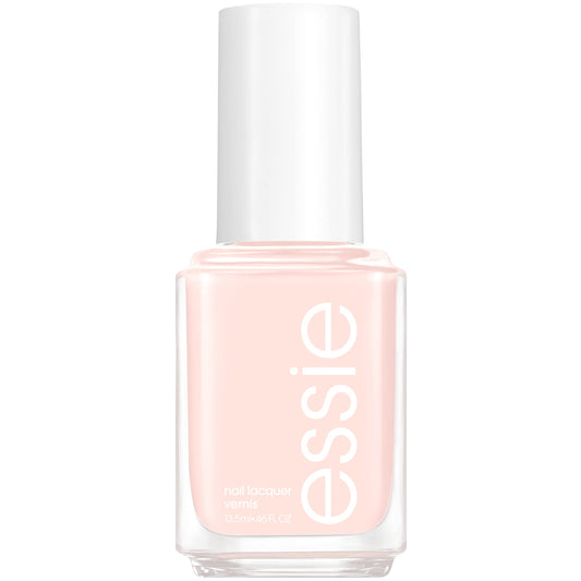 essie bottle front view showing pale pink shade and salon finish