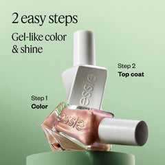 essie bottle with open cap revealing brush stem for easy, precise application
