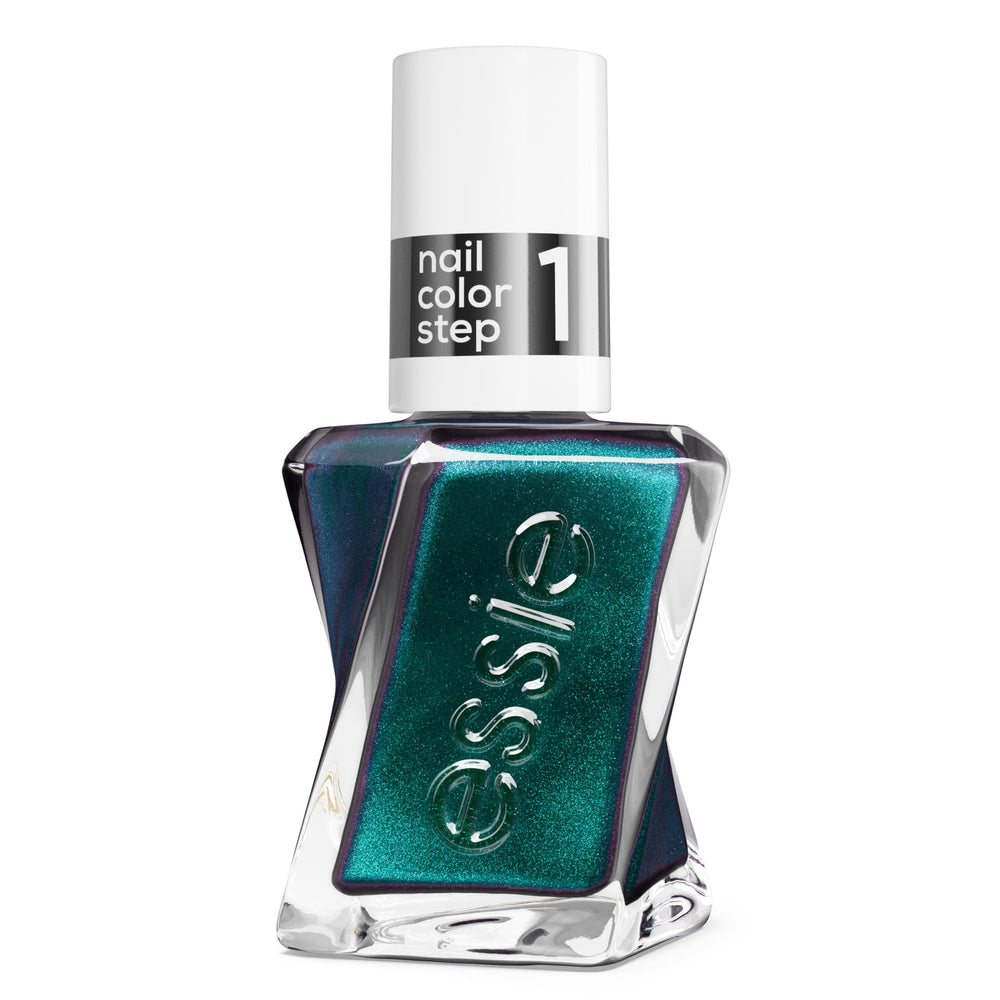 essie emerald cut front packaging showing bottle and color glint benefit: clear shade view