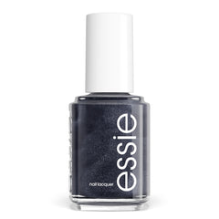 essie bottle front view showing Onyx Swan black polish and sleek packaging benefit: clear product recognition