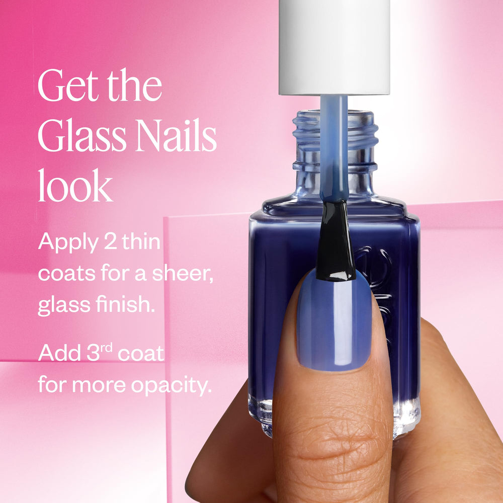 essie manicure lifestyle shot displaying glossy magenta nails for style inspiration