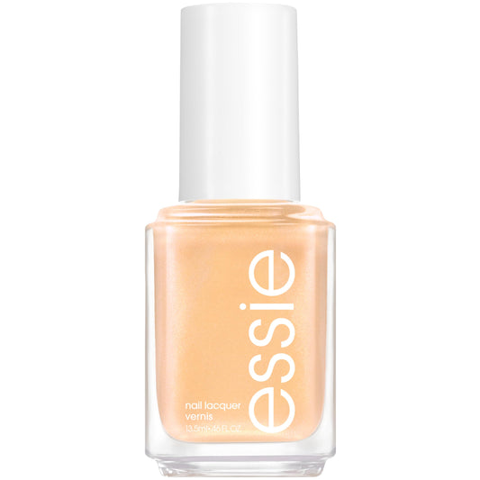 essie front bottle showing neutral pink-beige shade and glossy finish benefit