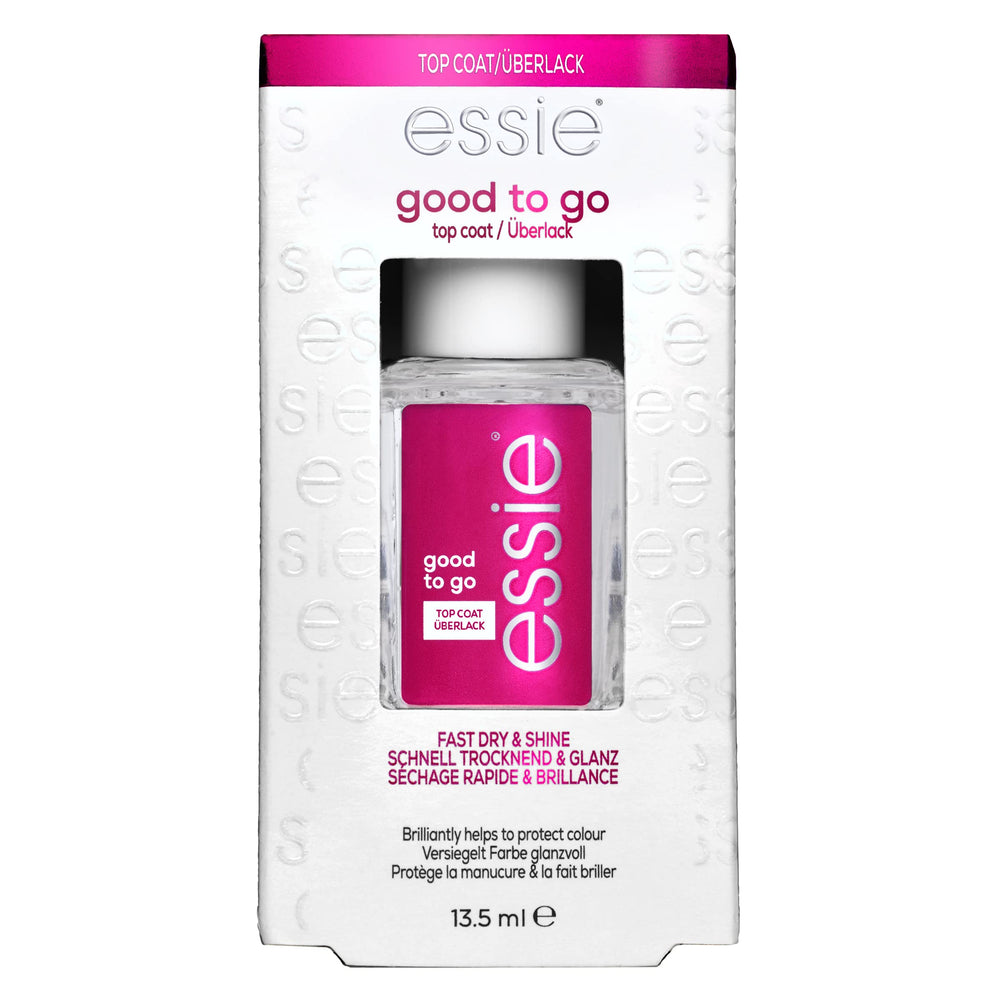 essie Good to Go front bottle showing label and quick-dry benefit