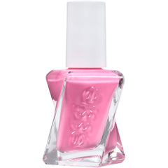 essie bottle front packaging showing Haute To Trot rose pink, highlights longwear benefit