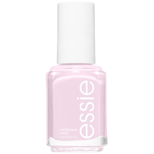essie front bottle showing glossy sheer pink finish and brand elegance