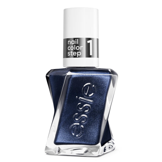 essie Ice Ice Navy front bottle showing deep blue pearl and shine
