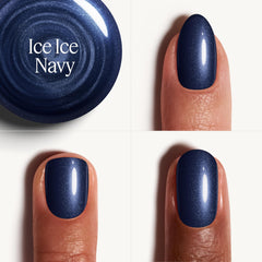 essie swatch on fingers illustrating long-lasting, chip-resistant color