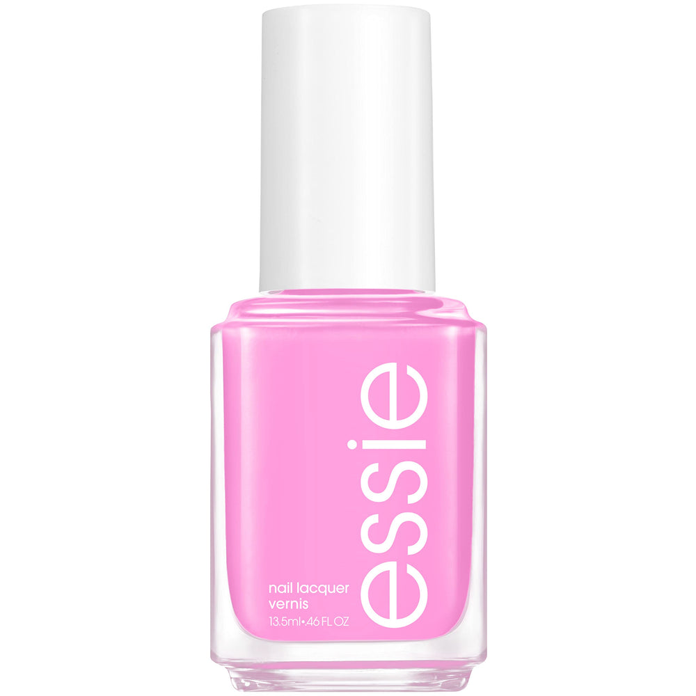 essie front bottle showing bright pink shade and glossy finish benefit of color clarity