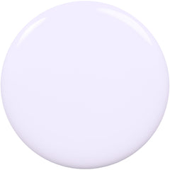 essie on natural nails showing Just Chill swatch and wearable cool white