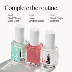 essie polish paired with outfit showing wearable mauve for coordinated looks