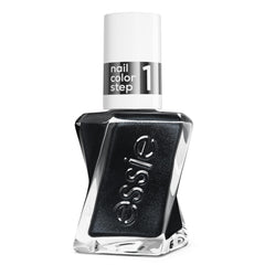 essie Liquid Diamonds front bottle showing diamond-dusted black polish and brand