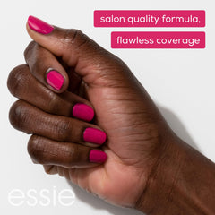 essie bottle next to ruler for size comparison and travel-friendly benefit