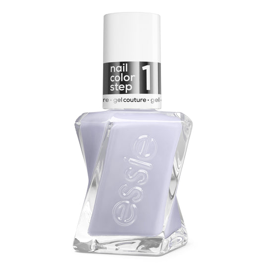 essie bottle front view showing periwinkle shade and glossy finish benefit