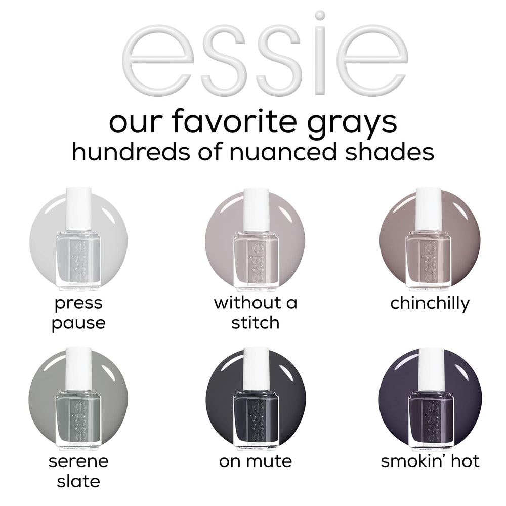 essie swatch on wrist showing true slate undertones and accurate color benefit