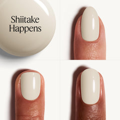 essie color swatch fan displaying Shiitake Happens neutral shade options