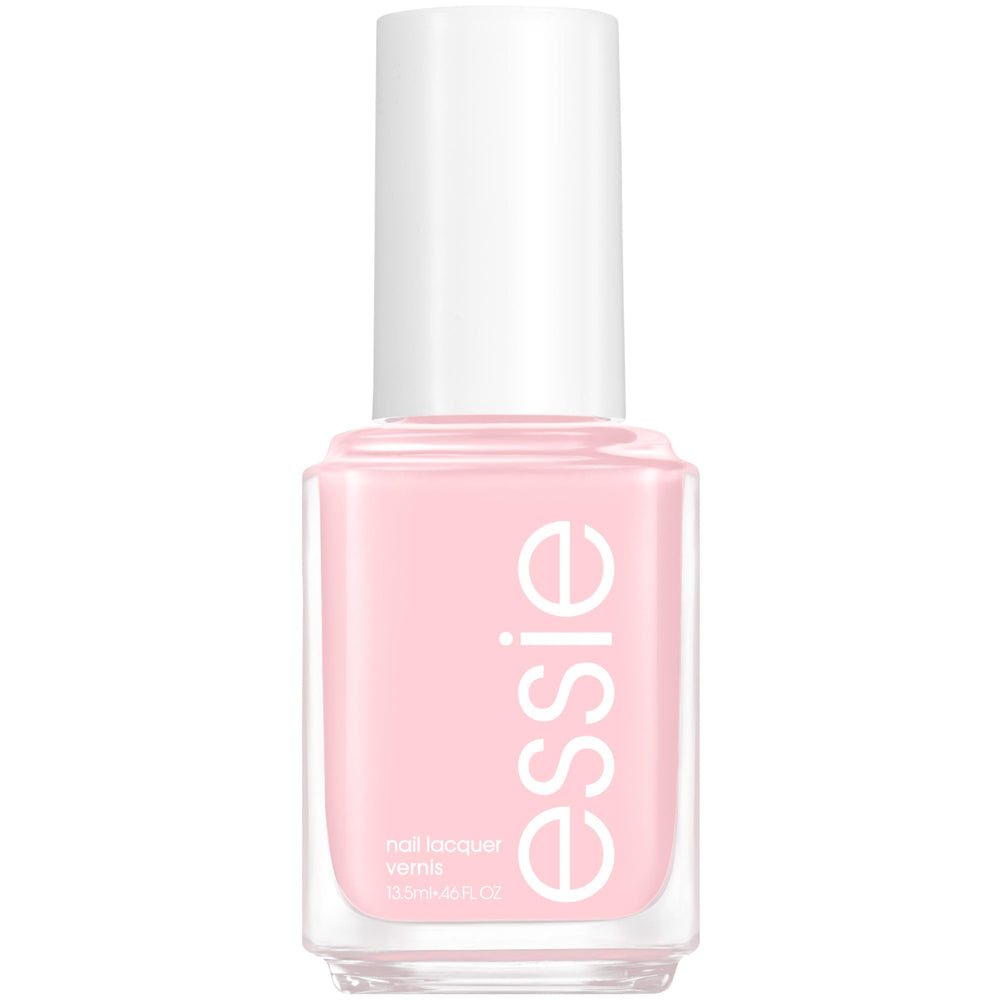 essie Sugar Daddy bottle front showing glossy pink shade and benefit of salon shine