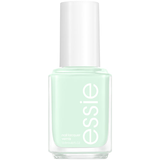 essie bottle front view showing mint green shade and salon-quality finish