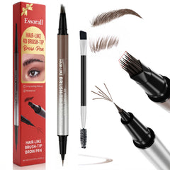Essorall front packaging showing dual-ended eyebrow pencil benefits