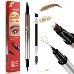 Essorall pencil front view showing dual-ended design for versatile brows