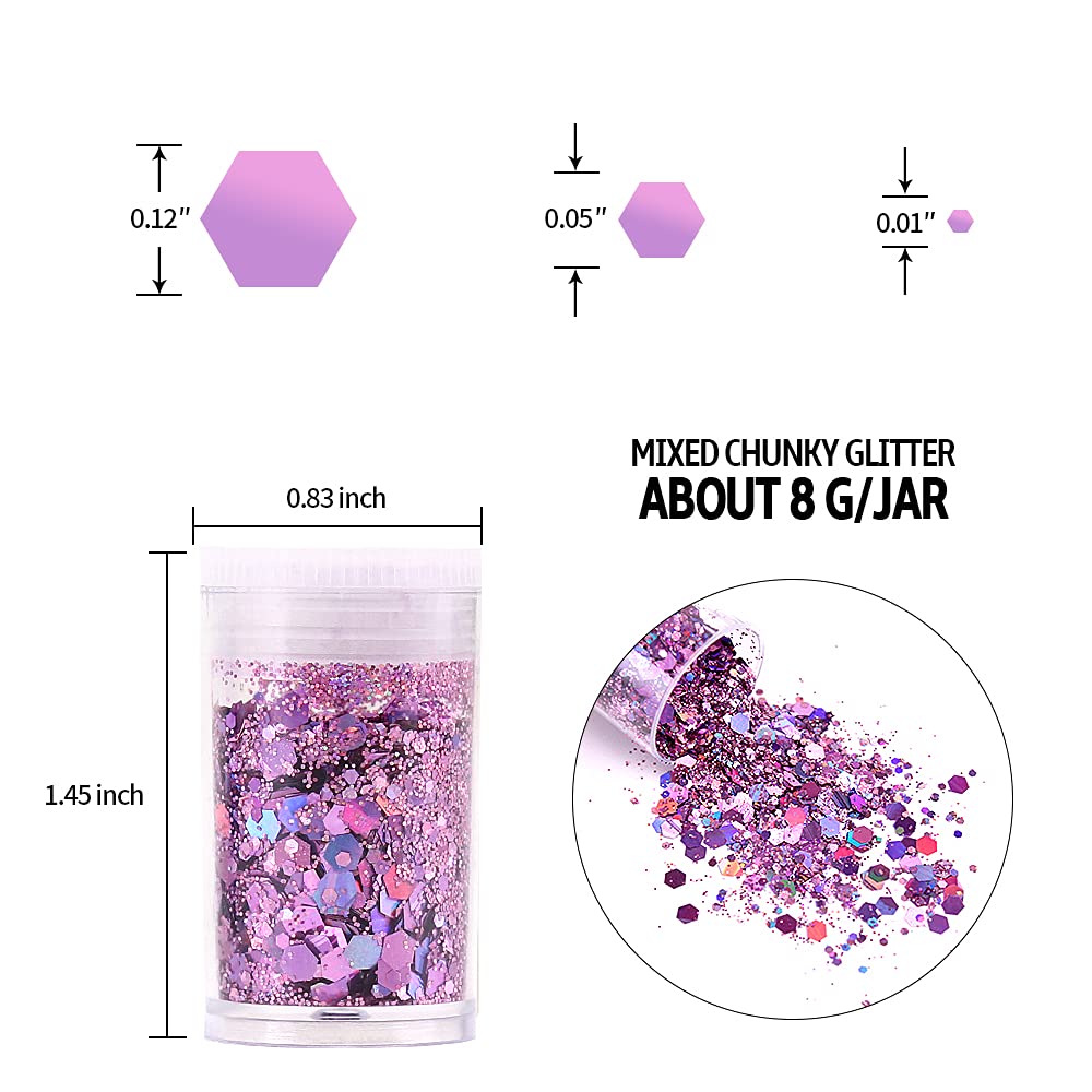 Estanoite jar top open revealing glitter contents and easy-access screw lid