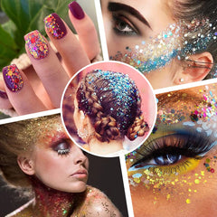 Estanoite resin tumbler example showcasing glitter depth and holographic effect