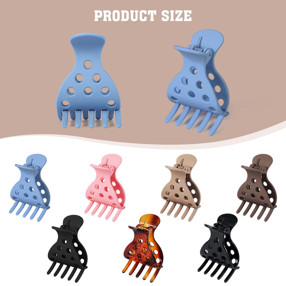 Estedro seven clips laid out flat demonstrating full set versatility for sectioning