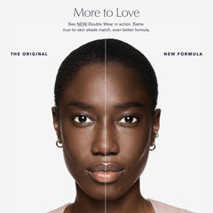 Estée Lauder close-up swatch on forearm illustrating shade 4C3 Soft Tan and true-to-skin color match