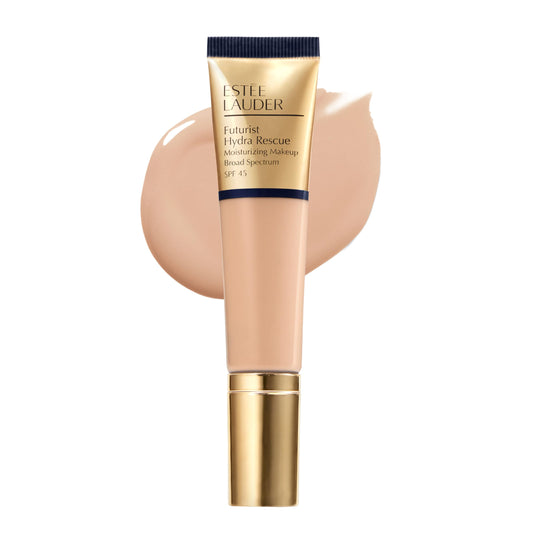 Estée Lauder Futurist front bottle showing product and shade with clear benefit