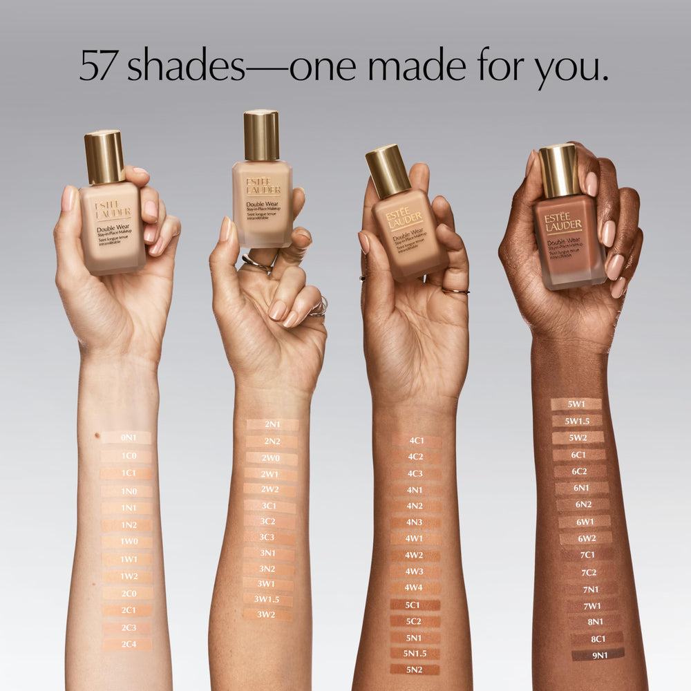 Estée Lauder lifestyle model wearing foundation demonstrating natural matte benefit