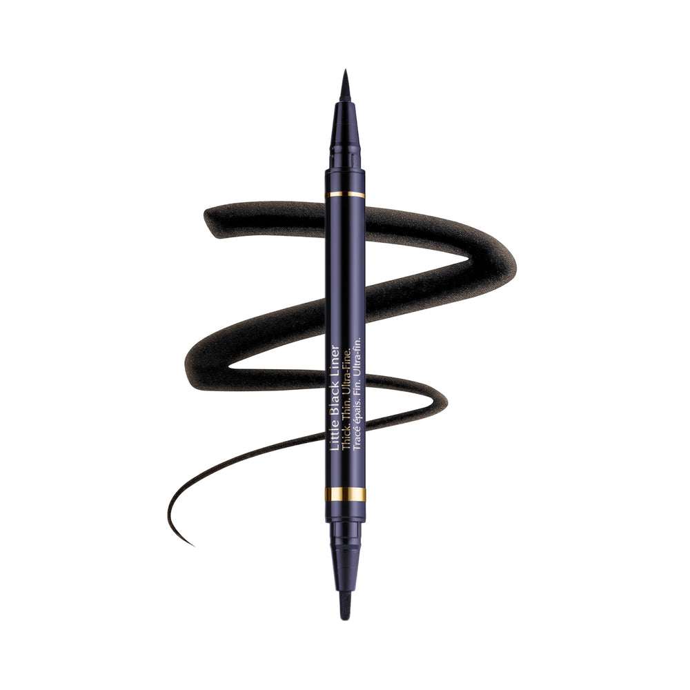 Estée Lauder liner front view showing dual-ended design and compact benefit