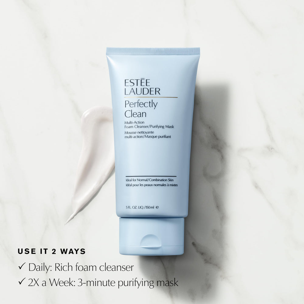 Estée Lauder jar on bathroom shelf with 3-minute timer suggesting quick moisture boost