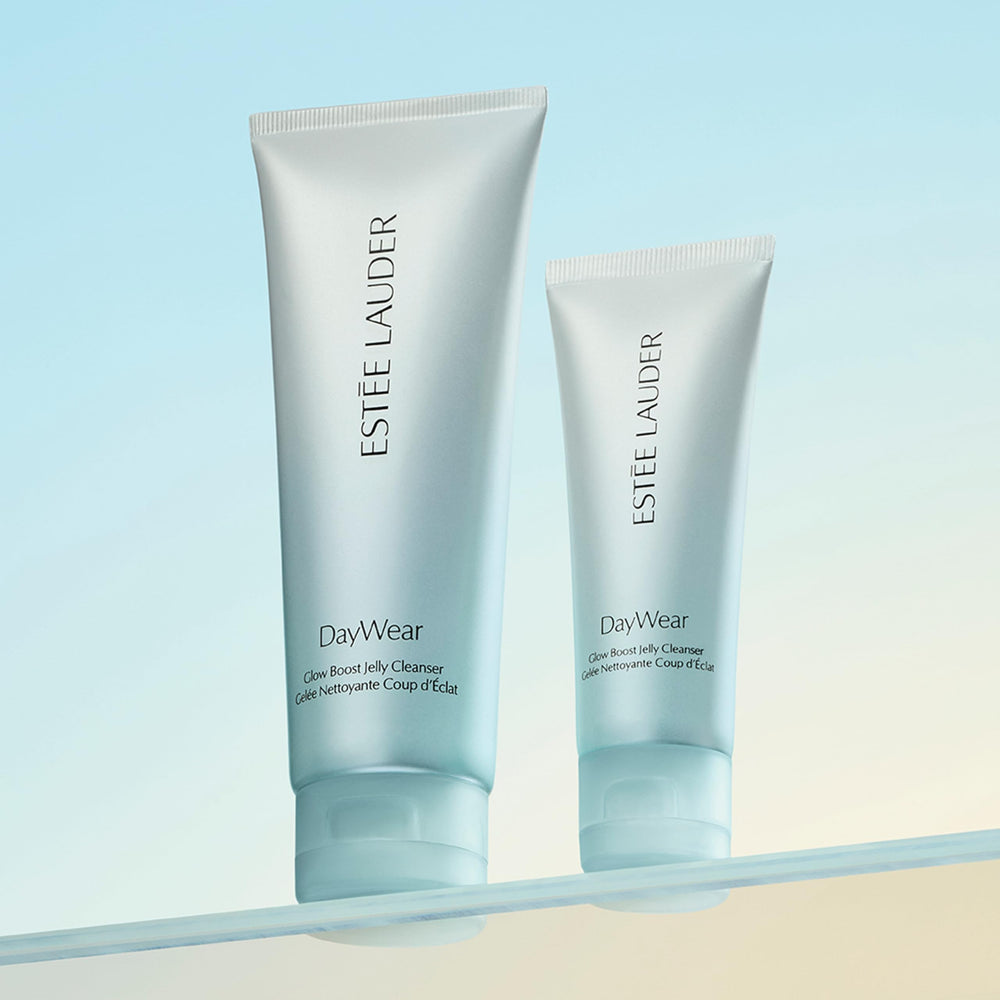 Estée Lauder in-bathroom routine showing everyday radiant results