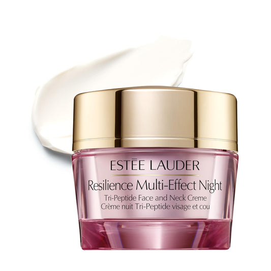 Estée Lauder jar front view showing elegant packaging and premium benefit