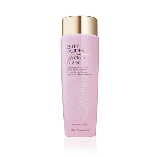 Estée Lauder front packaging showing bottle and label benefits