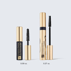 Estée Lauder model wearing mascara in a portrait highlighting dramatic eye impact