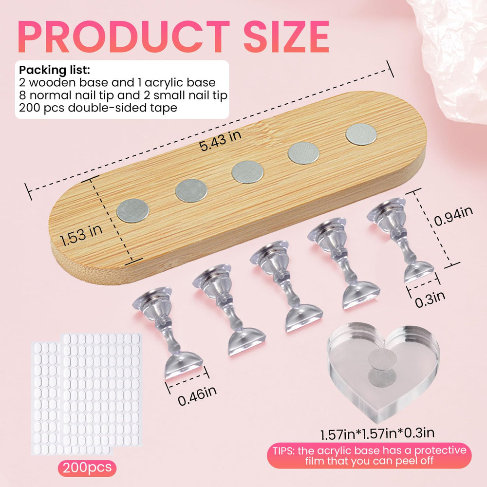 ESUOHYM heart-shaped acrylic holder close-up highlighting clear surface for detailed designs