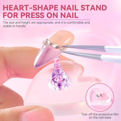 ESUOHYM heart-shaped stand detail highlights secure hold for creative displays