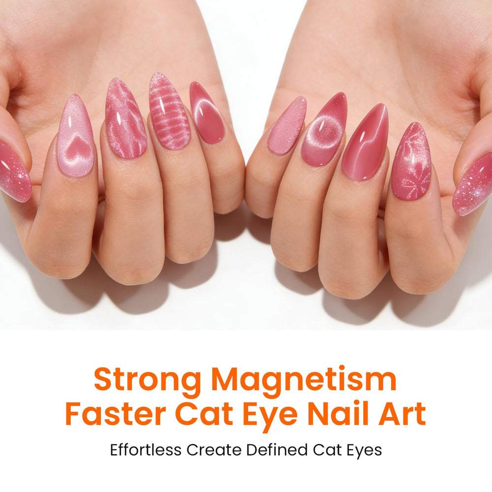 ESUOHYM in a salon setting with technician using magnet to speed up creative manicures